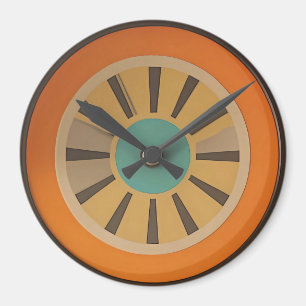 Aimant Image d'horloge en tranche d'orange futuriste atom
