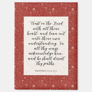 Aimant Image du verset biblique Proverbes 3:5-6 KJV