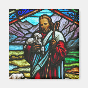Aimant Image en verre tendu de l'aimant Jésus