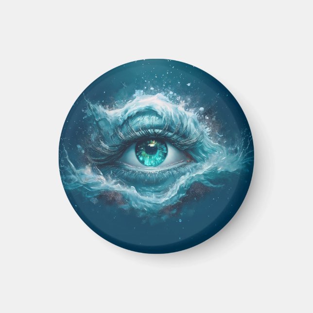 Aimant Image Fantastique - Vieilles Yeux Bleus (Devant)