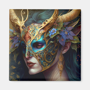 Aimant Imaginaire de femme Elf Horned