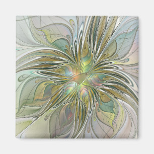 Aimant Imaginaire Floral Fleur Art Fractal Moderne Avec O