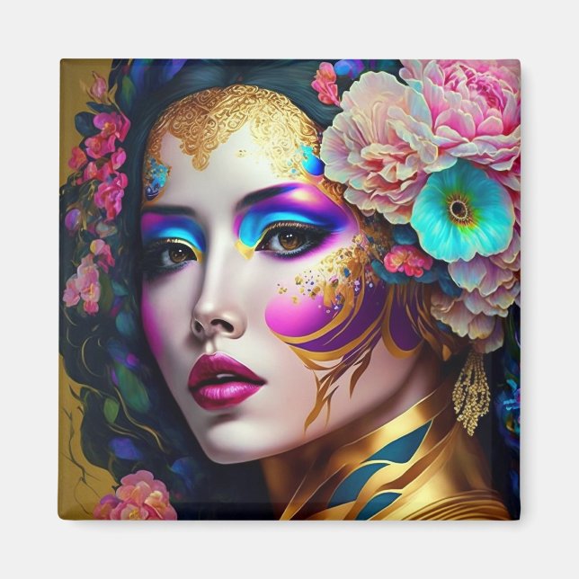 Aimant Imaginaire Glam Femme Pop Art (Devant)