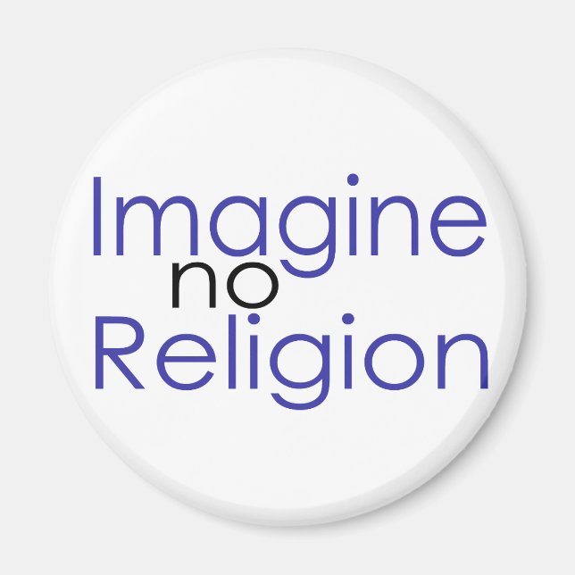 Aimant Imaginez pas de religion (Devant)