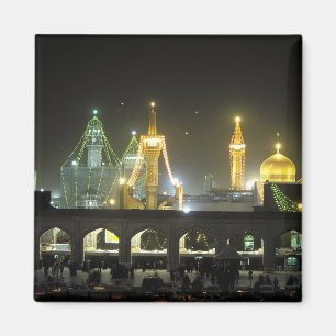 Aimant Imam Reza Shrine Complex la nuit, Mashhad,