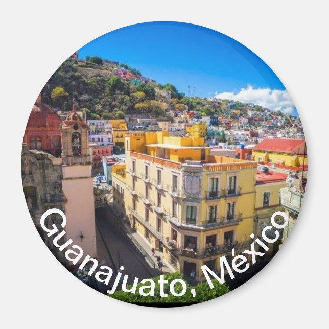 Aimant iman con vista panoramica de Guanajuato México (Devant)