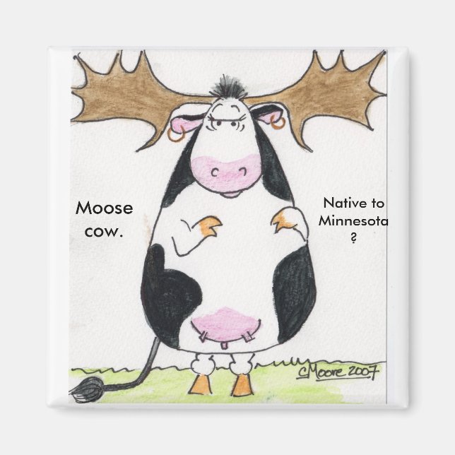 Aimant img0002111, vache d'orignal, originaire du Minneso (Devant)