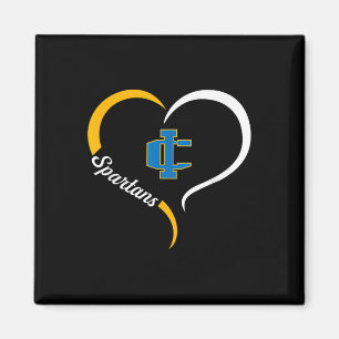 Aimant Imlay City Spartans Logo Demi-Coeur Slogan Hs
