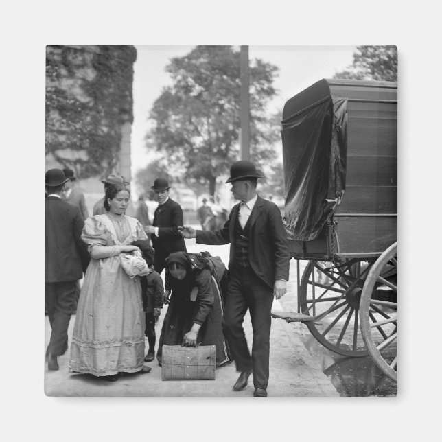 Aimant Immigrants à Battery Park, 1900 (Devant)