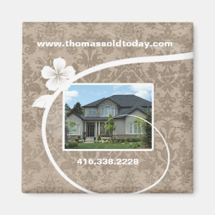 Aimant Immobiliers/beige fait sur commande d'aimant