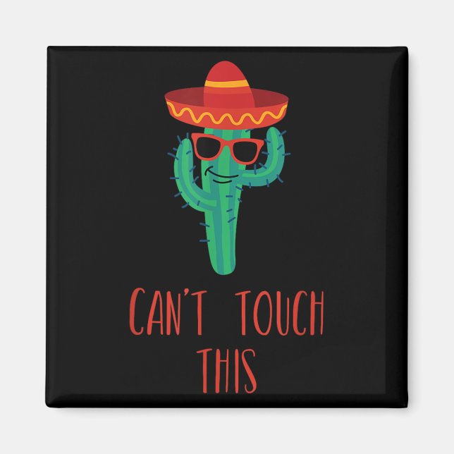 Aimant Impossible de toucher ce cactus (Devant)