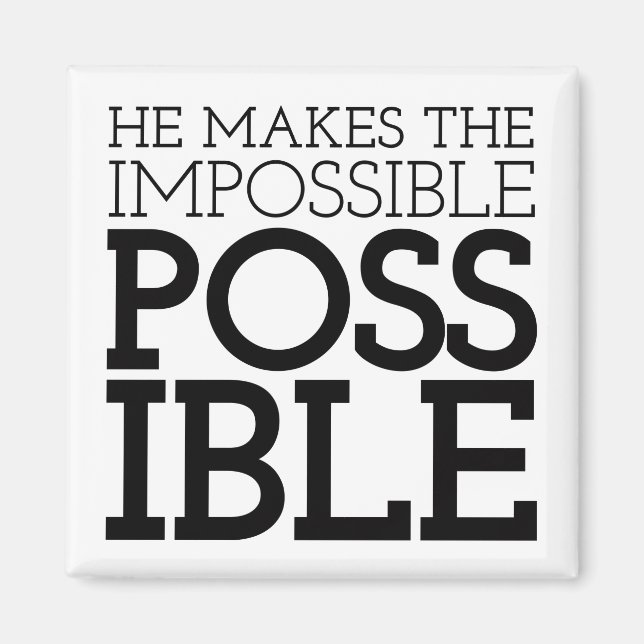 Aimant Impossible d'envisager l'art chrétien Citation Art (Devant)