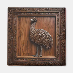 Aimant Impression 3d Wood Australian Emu
