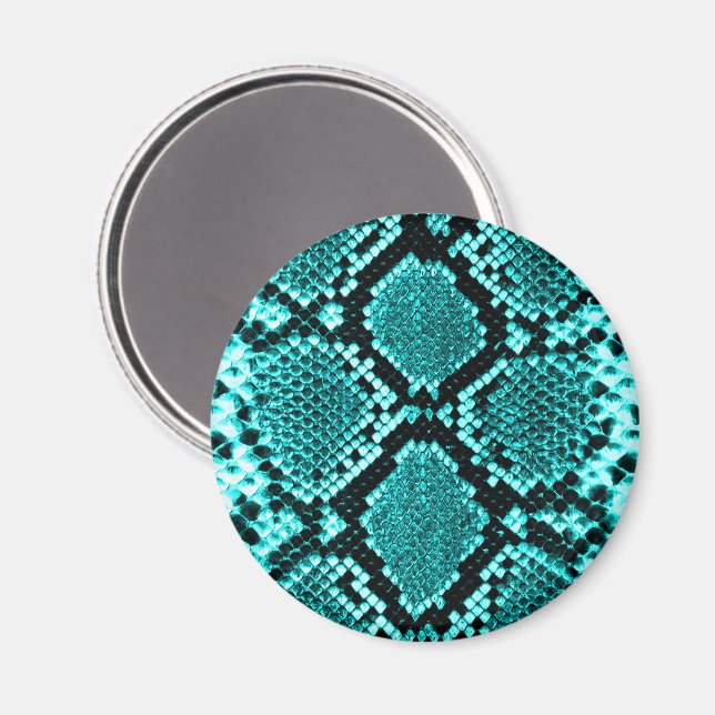 Aimant Impression Animale Peau de Serpent à Sonnette Diam (Recto/Verso)