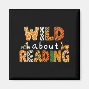Aimant Impression d'animal lit un personnage de livre enf