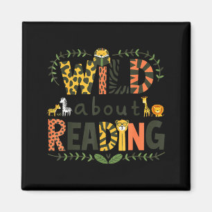 Aimant Impression d'animal lit un personnage de livre enf