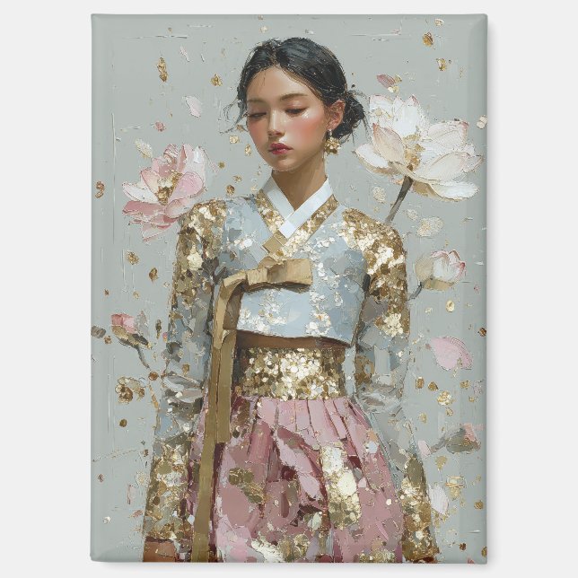 Aimant Impression d'art Hanbok moderne (Recto)