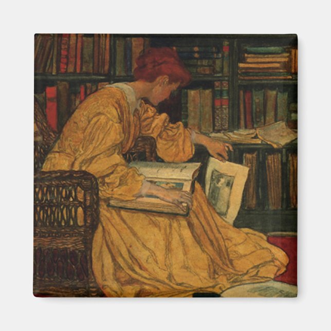 Aimant Impression d'art pour amateur de livres anciens |  (Devant)