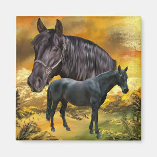 Aimant Impression de cheval andalou