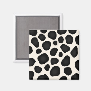 Aimant Impression de vache tache noire et blanche