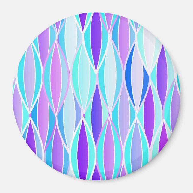 Aimant Impression du ruban du milieu du siècle - violet e (Devant)
