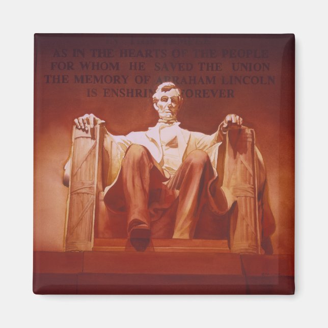 Aimant "Impression durable" Lincoln Memorial Art (Devant)