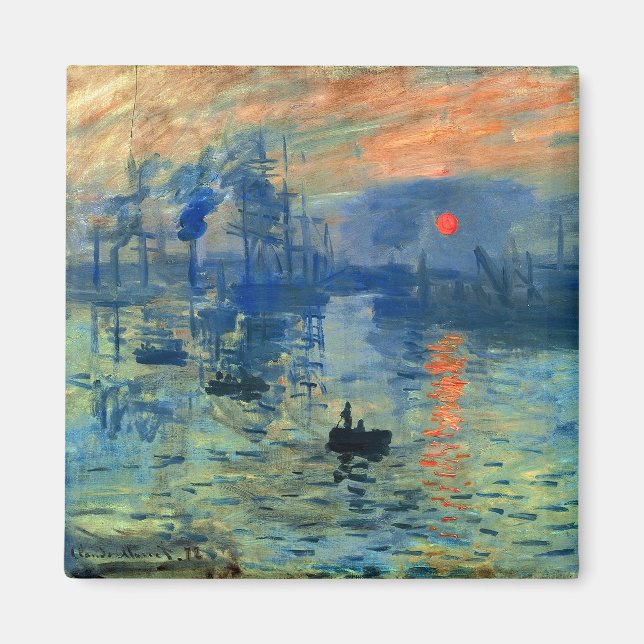 Aimant Impression lever du soleil, Soleil Levant, Claude  (Devant)