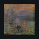 Aimant Impression Sunrise par Claude Monet, Art Vintage<br><div class="desc">Impression, Sunrise (1872) de Claude Monet est une vintage impressionnisme de peinture marine d'art. La position du soleil semble qu'il pourrait aussi être un coucher de soleil. Un paysage maritime au port du Havre, France avec plusieurs bateaux au premier plan au lever du soleil. À propos de l'artiste : Claude...</div>