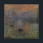Aimant Impression Sunrise par Claude Monet, Art Vintage<br><div class="desc">Impression, Sunrise (1872) de Claude Monet est une vintage impressionnisme de peinture marine d'art. La position du soleil semble qu'il pourrait aussi être un coucher de soleil. Un paysage maritime au port du Havre, France avec plusieurs bateaux au premier plan au lever du soleil. À propos de l'artiste : Claude...</div>