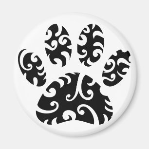 Aimant Impression Tribale de tatouage de chien