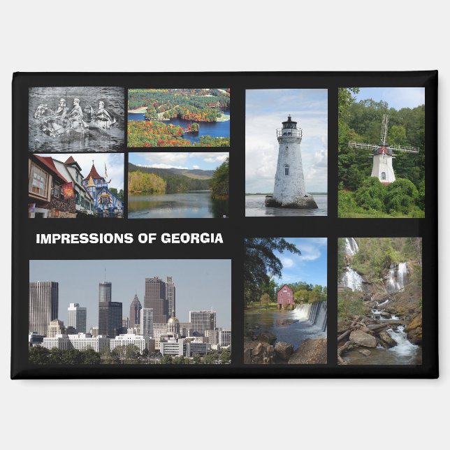 Aimant Impressions de Géorgie USA (Recto)