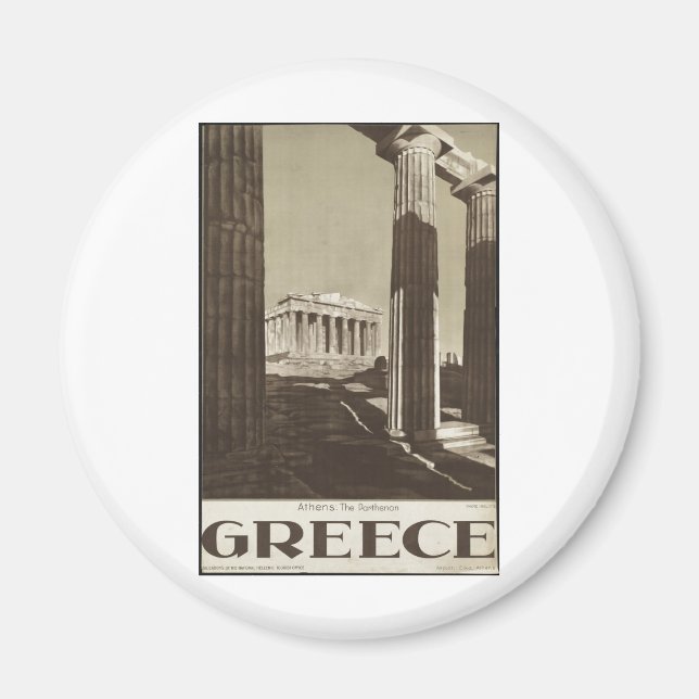 Aimant Impressions rétrographiques de l'affiche Vintage v (Devant)