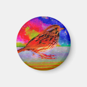 Aimant Imprimer l'art du rêve d'oiseaux cosmiques"