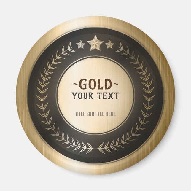 Aimant IMPRIMER PERSONNALISÉE do-it-yourself MÉDAILLE Gol (Devant)