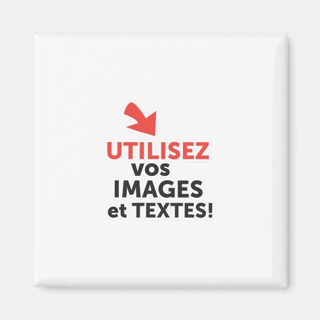 Aimant Imprimer vos conceptions en ligne en français (Devant)