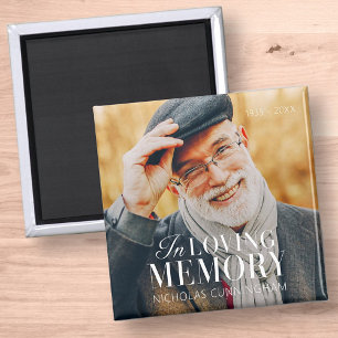 Aimant In Love Memory Modern Elegant Photo Memorial