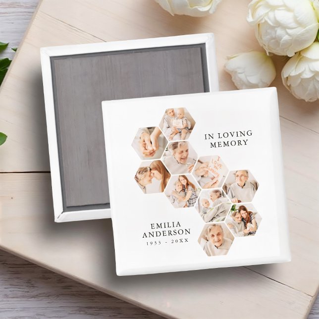 Aimant In Loving Memory Memorial Modern 10 Photos (Créateur téléchargé)