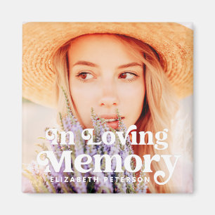Aimant In Loving Memory Simple Custom Photo Memorial