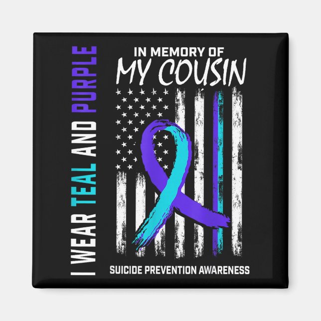 Aimant In Memory Cousin Suicide Awareness Prevention Amer (Devant)