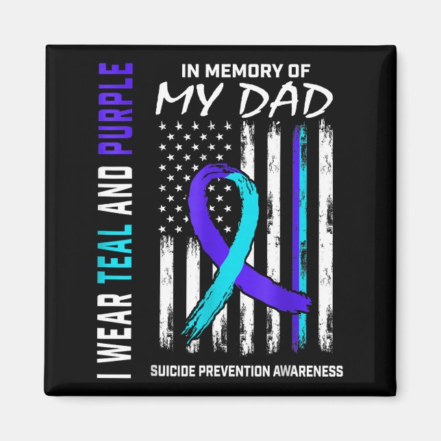 Aimant In Memory Of Dad Suicide Prevention Awareness Amer (Devant)