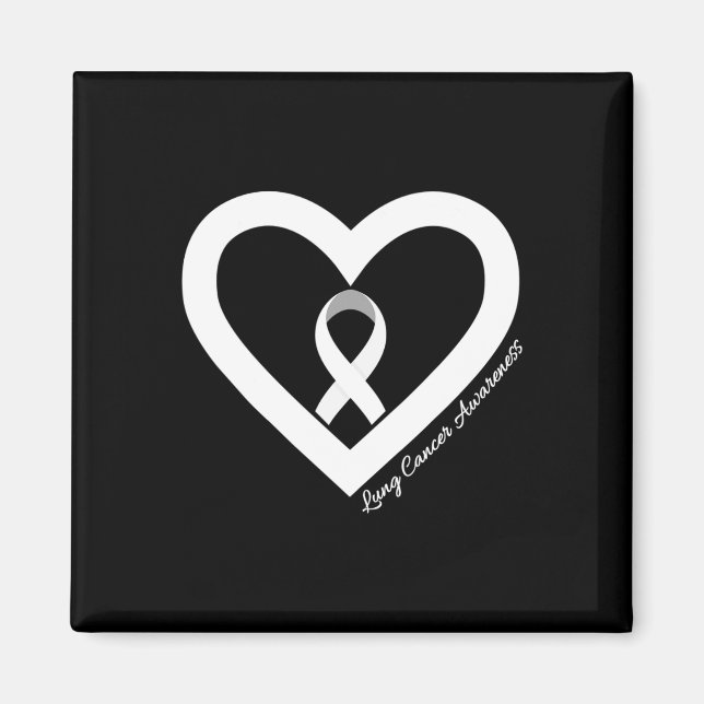 Aimant In November We Wear White Lung Cancer Awareness Mo (Devant)