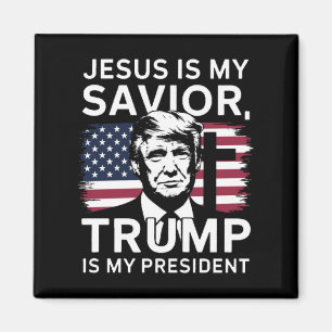 Aimant Inauguration 2025 Jésus Et Trump