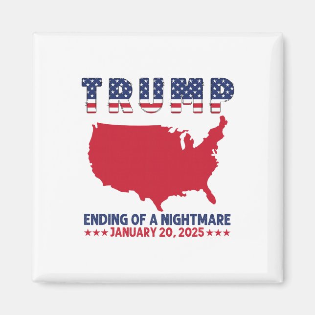 Aimant Inauguration 2025 Trump Élections Fin D'une Nuit E (Devant)