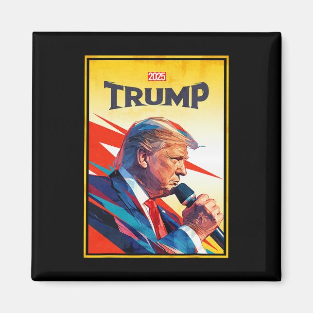 Aimant Inauguration de Trump 2025 - Héros Président Desig (Devant)