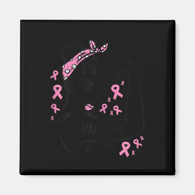 Aimant Incassable Ruban rose Cancer du sein Gi de sensibi (Devant)