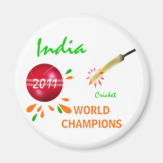 Aimant Inde 2011 ICC Cricket Champions du Monde de Coupe  (Devant)