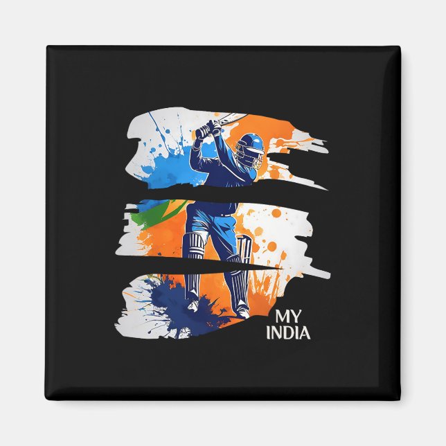 Aimant India Cricket Jersey Flag Indian Cricket  (Devant)