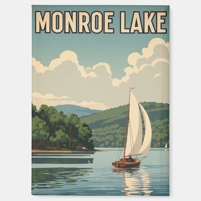 Aimant Indiana Monroe Lake Travel (Recto)