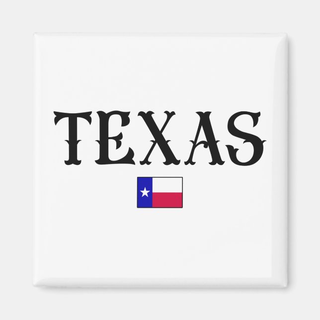 Aimant Indicateur de la carte d'état du Texas USA (Devant)