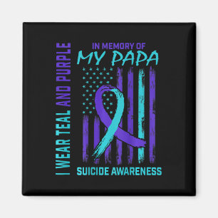 Aimant Indicateur de sensibilisation au suicide turquoise